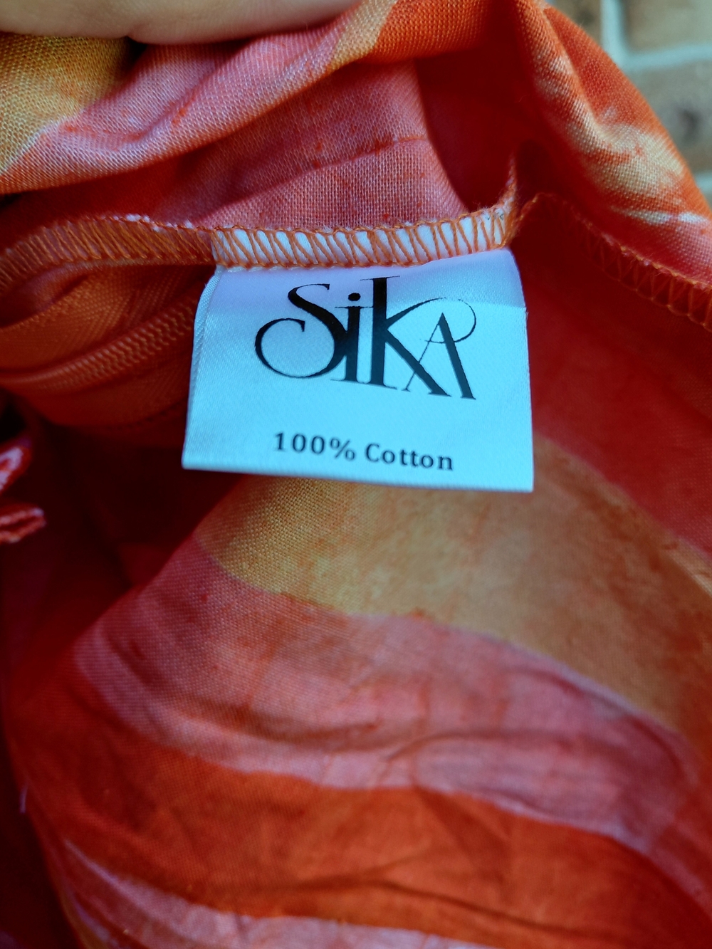 Women’s Striped Ruffle - Orange & Pink - Picture 6 of 7